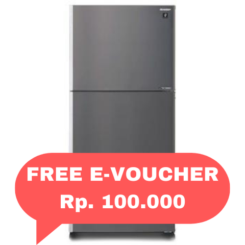 SHARP - KULKAS 2 PINTU BIG (600L) - SJ-IG962PM-SL