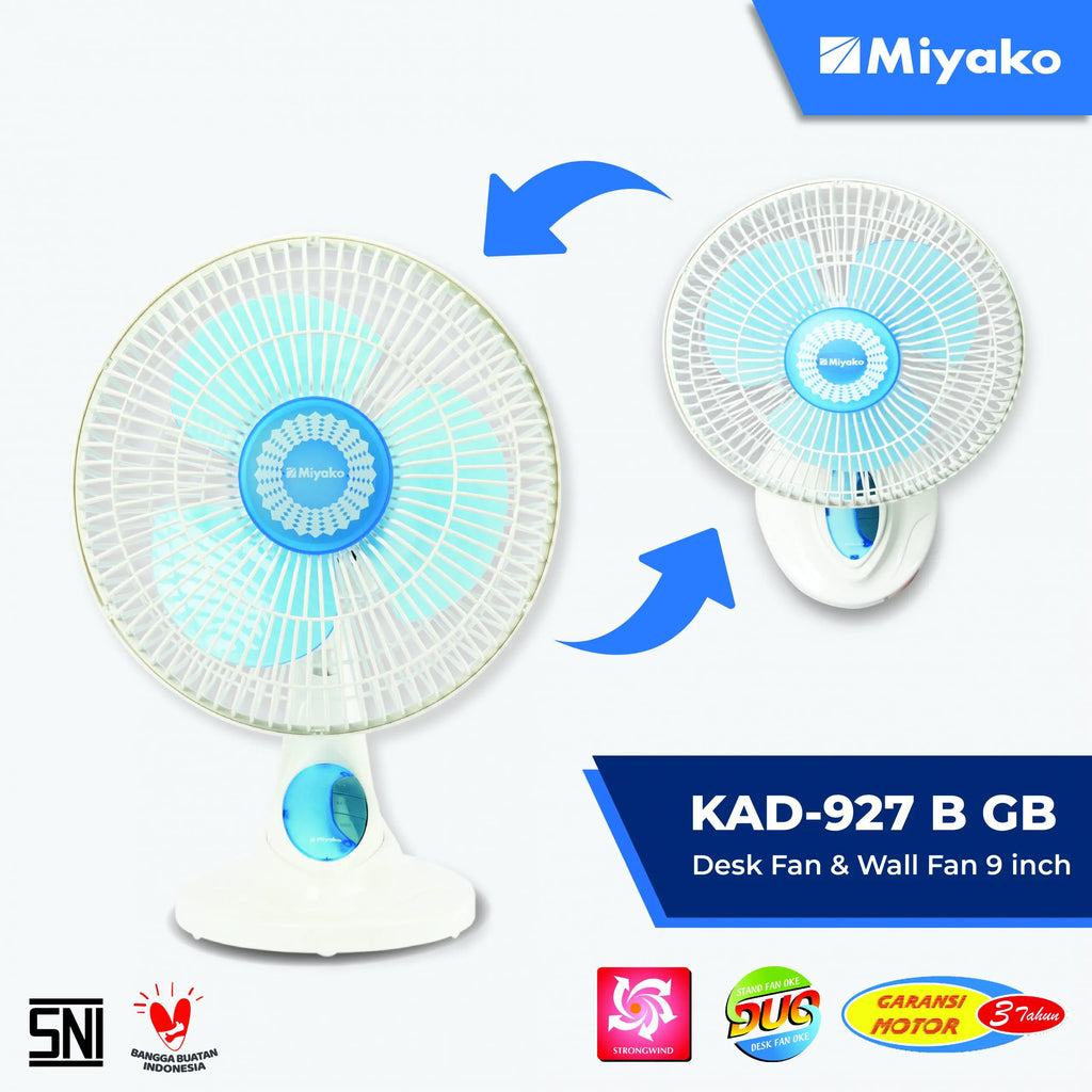 MIYAKO - KIPAS ANGIN DESK FAN 09" - KAD-927B-GB