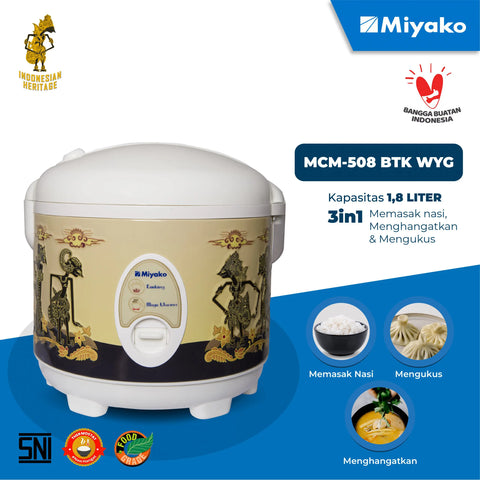 MIYAKO - RICE COOKER MANUAL 1.8Liter - MCM-508BTK-WYG