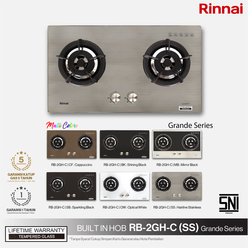 RINNAI - GAS HOB 2 TUNGKU - RB-2GH-C (SS)**