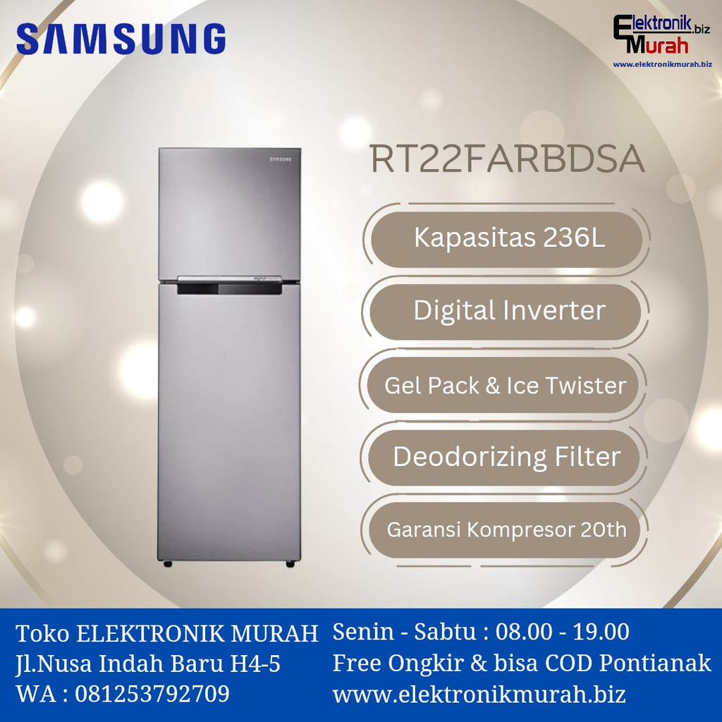 SAMSUNG - KULKAS 2 PINTU SMALL (236L) - RT22FARBDSA**