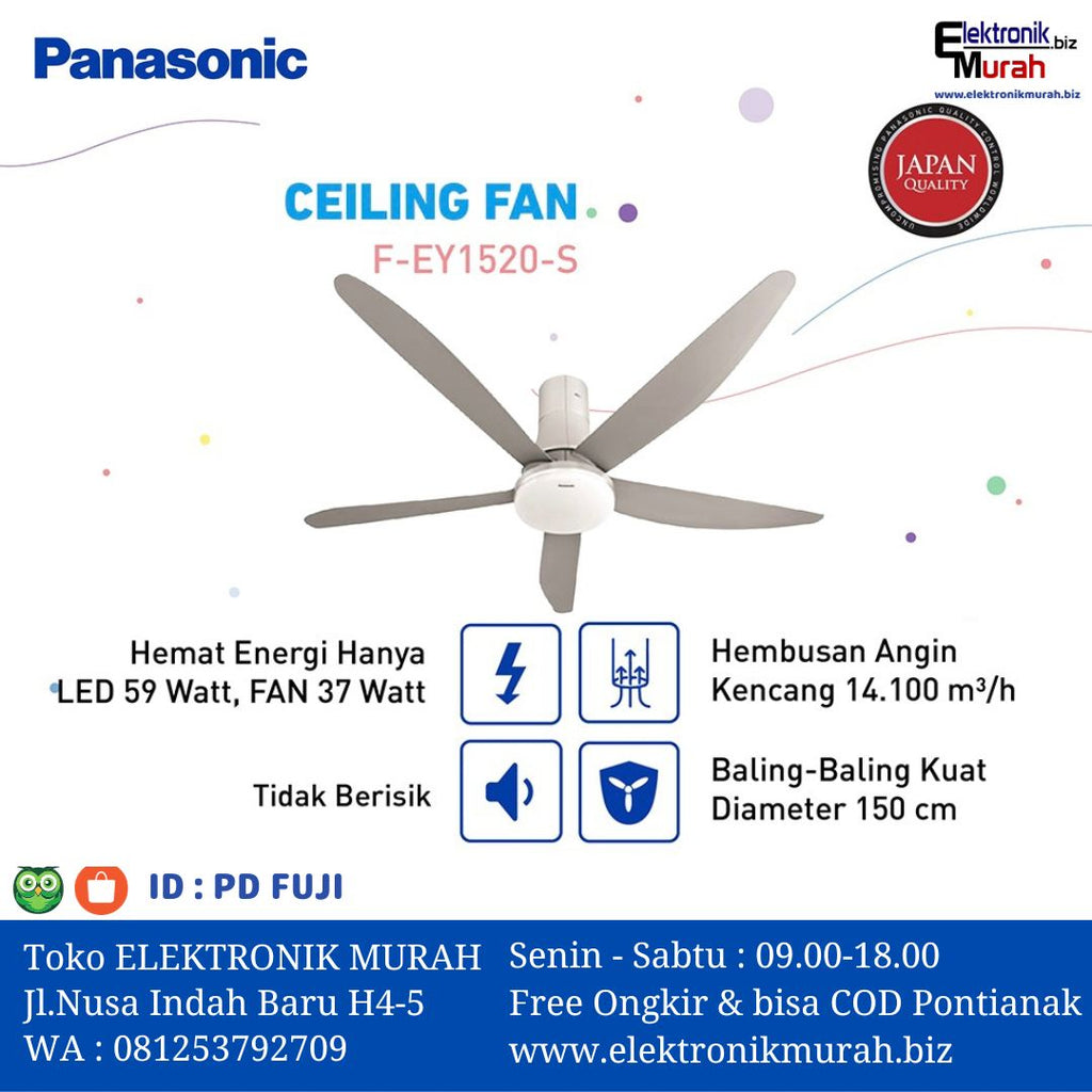 PANASONIC - KIPAS ANGIN CEILING FAN - F-EY1520