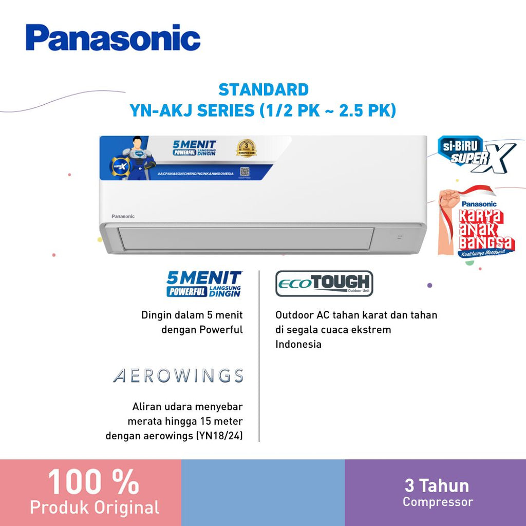 PANASONIC - AC SPLIT STANDARD 1.5PK - CS-YN12