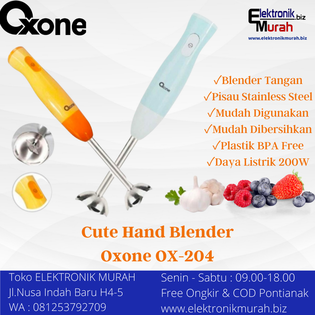 OXONE - CUTE HAND BLENDER - OX-204 (BLUE)